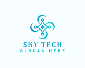 Aerial Drone Propeller logo design