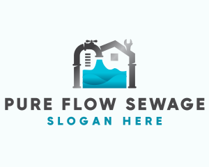 Sewage - Pipe Faucet Plumbing logo design