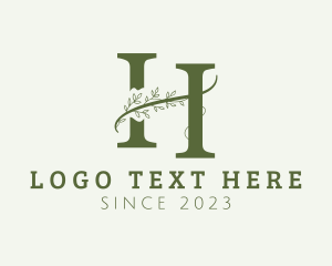 Aesthetic - Aesthetic Vine Leaf logo design