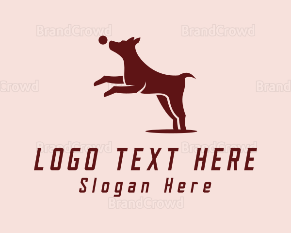 Jumping Dog Animal Logo