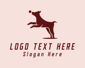 Veterinarian - Jumping Dog Animal logo design