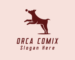 Veterinarian - Jumping Dog Animal logo design