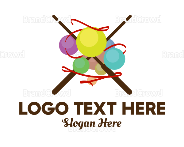 Knitting Yarn Ball Logo