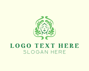 Facial - Female Leaf Skincare logo design