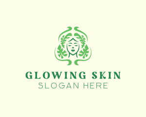 Female Leaf Skincare logo design