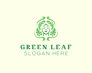 Female Leaf Skincare logo design