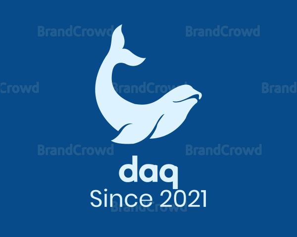 Elegant Beluga Whale Logo