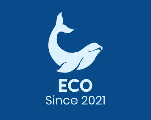 Water Park - Elegant Beluga Whale logo design