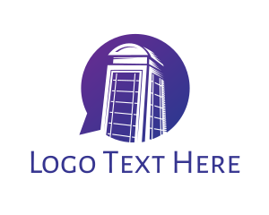 London - Chat Phone Booth logo design