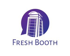 Booth - Chat Phone Booth logo design