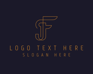 Monoline - Minimalist Letter F Company logo design