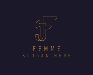 Minimalist Letter F Company logo design