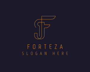 Minimalist Letter F Company logo design