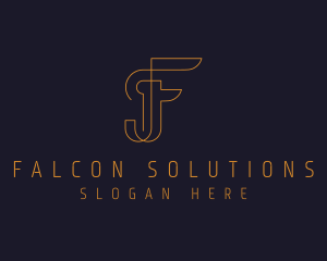 Minimalist Letter F Company logo design