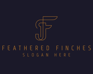 Minimalist Letter F Company logo design