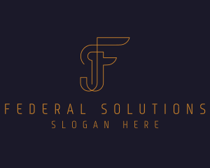 Minimalist Letter F Company logo design