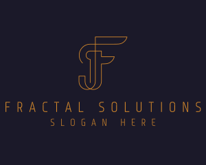 Minimalist Letter F Company logo design