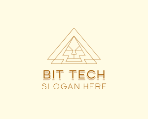 Corporate Tech Pyramid  logo design