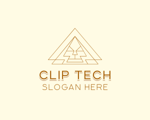 Corporate Tech Pyramid  logo design