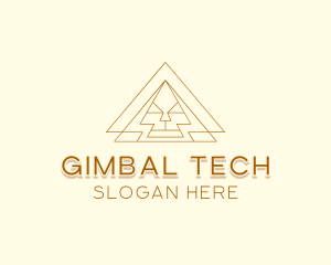 Corporate Tech Pyramid  logo design