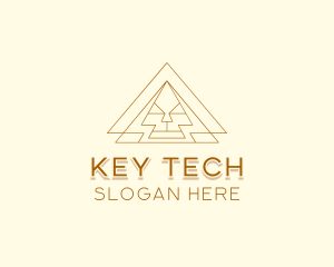 Corporate Tech Pyramid  logo design