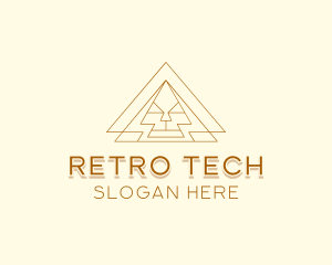 Corporate Tech Pyramid  logo design