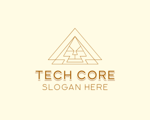 Corporate Tech Pyramid  logo design