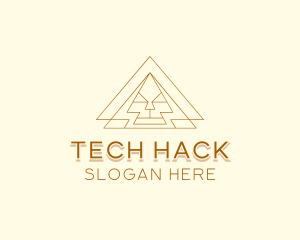 Corporate Tech Pyramid  logo design