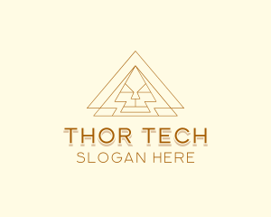 Corporate Tech Pyramid  logo design