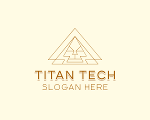 Corporate Tech Pyramid  logo design