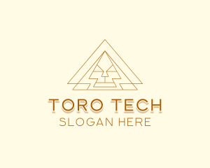 Corporate Tech Pyramid  logo design