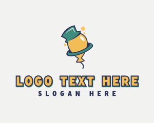 Party Store - Top Hat Party Balloon logo design