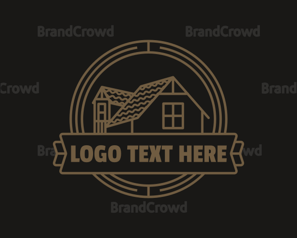 Construction Roofing Badge Logo