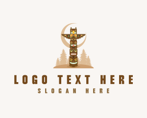 Tiki Culture - Tiki Totem Pole logo design