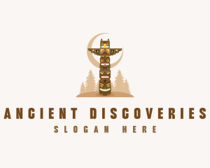 Tiki Totem Pole logo design