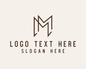 Woodworker - Simple Building Letter M logo design