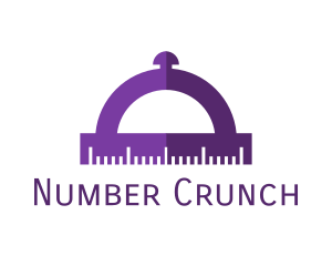 Mathematics - Purple Cloche Protractor logo design