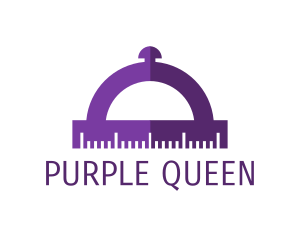 Purple Cloche Protractor logo design