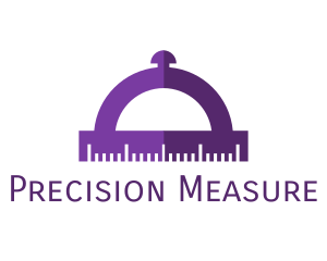 Purple Cloche Protractor logo design