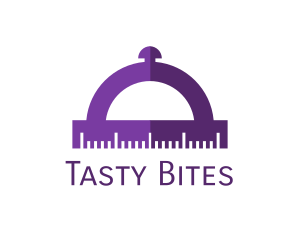 Cater - Purple Cloche Protractor logo design