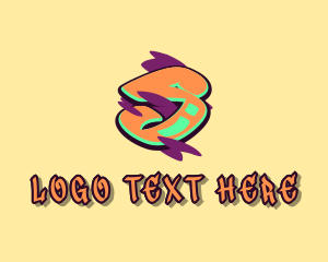Teenager - Graffiti Art Letter S logo design