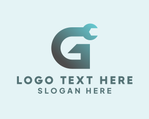Factory - Mechanical Wrench Letter G logo design