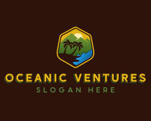 Tropical Beach Resort logo design