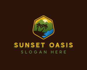 Tropical Beach Resort logo design