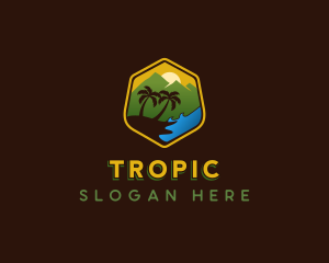 Tropical Beach Resort logo design