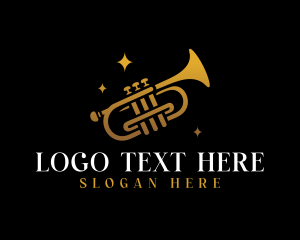 Orchestra - Trumpet Musical Instrument logo design
