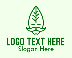 Human - Happy Leaf Man logo design