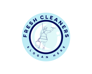 Squeegee Cleaner Washer logo design