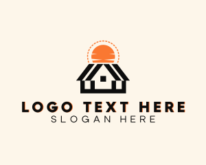Roofing - Residential House Property logo design