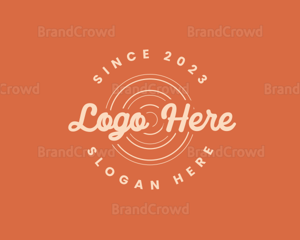 Retro Script Business Logo